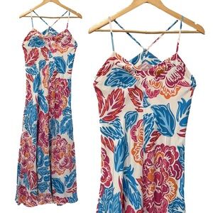 Diane von Furstenberg 100% silk floral maxi dress size 2